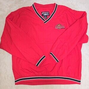 Vintage Indiana Basketball Pullover Windbreaker Jacket XL Red Nylon Captivating